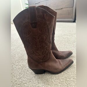 Penny Loves Kenny Brown Heeled Boots